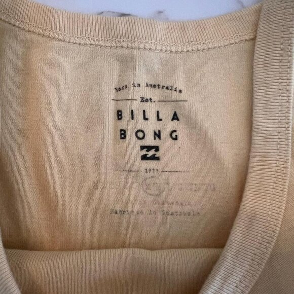 Billabong Sunset Dreams Crop Top Women’s M Yellow Sleeveless Beach Surf - Picture 5 of 6